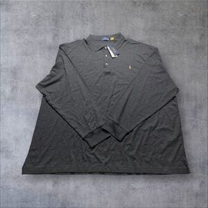 polo ralph lauren shirt Mens 4XB Black Long Sleeve Preppy NWT